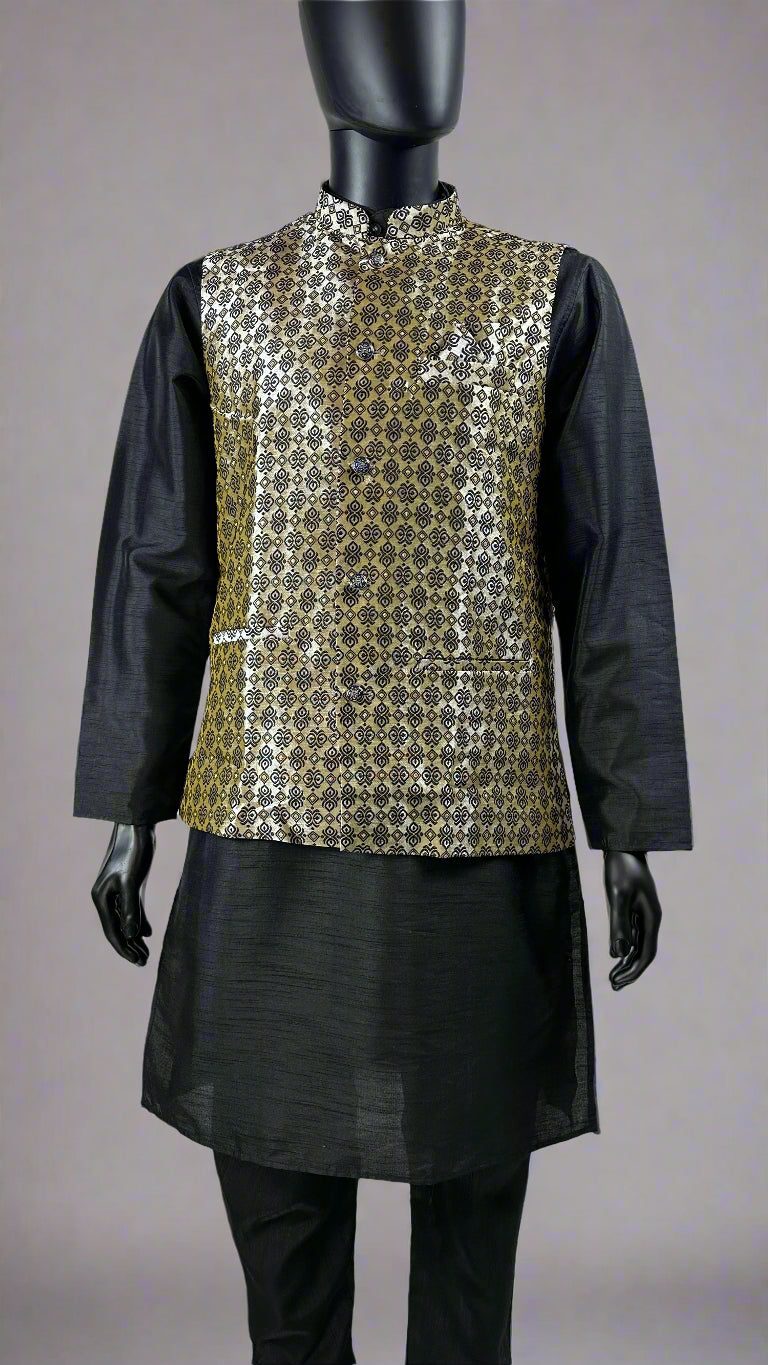 Waistcoat Kurta 3 Piece Set