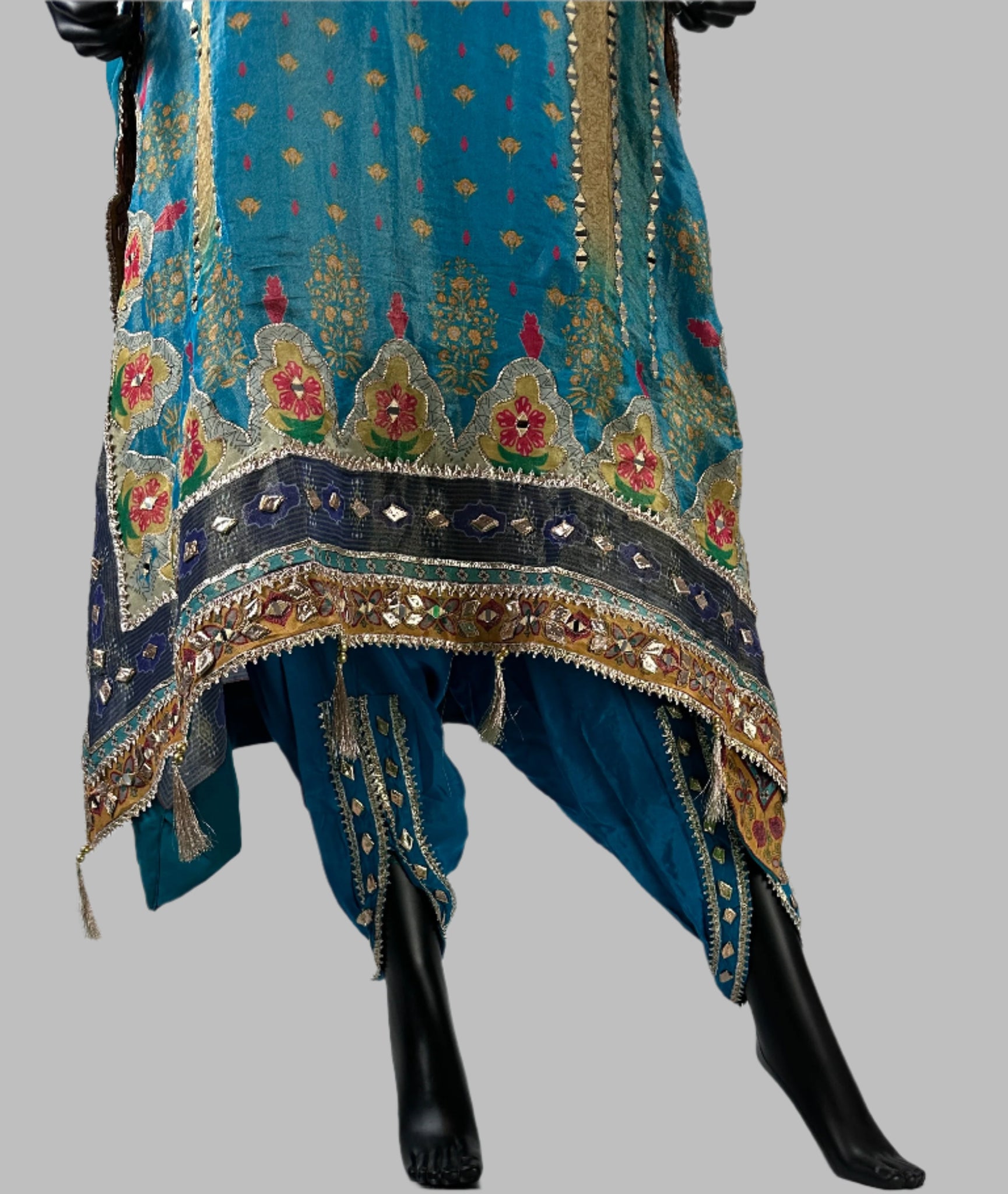 Blue Kaftan with tulip pant