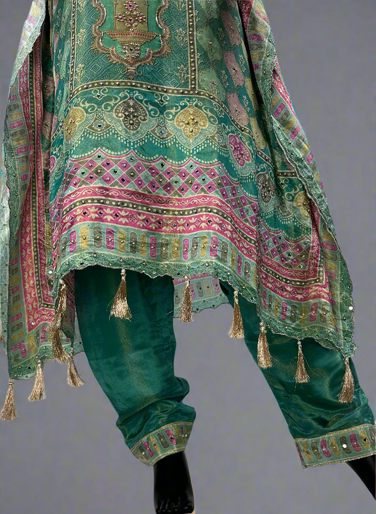 Sea Green Kaftan 2 Piece set