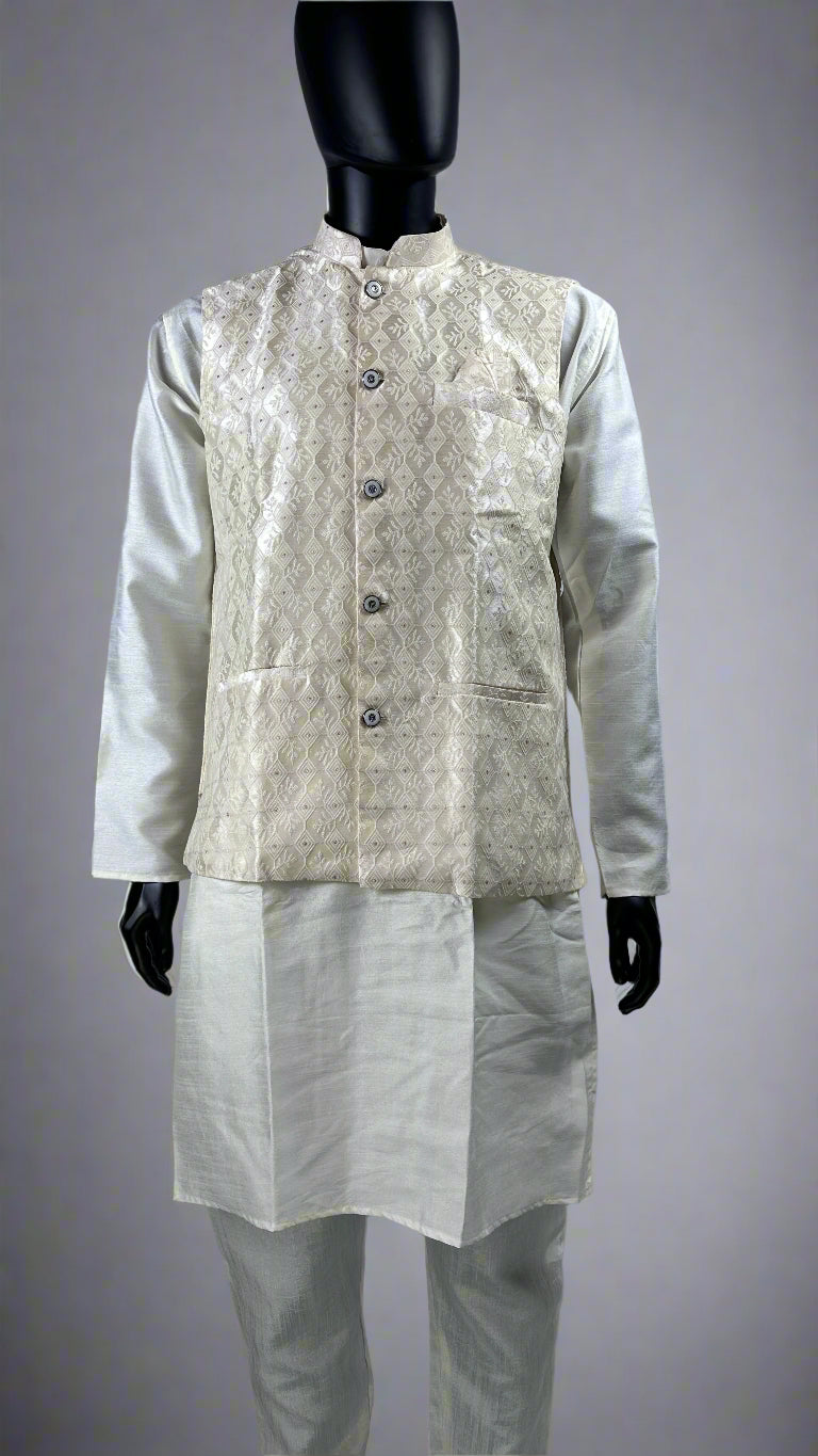 Waistcoat Kurta 3 Piece Set