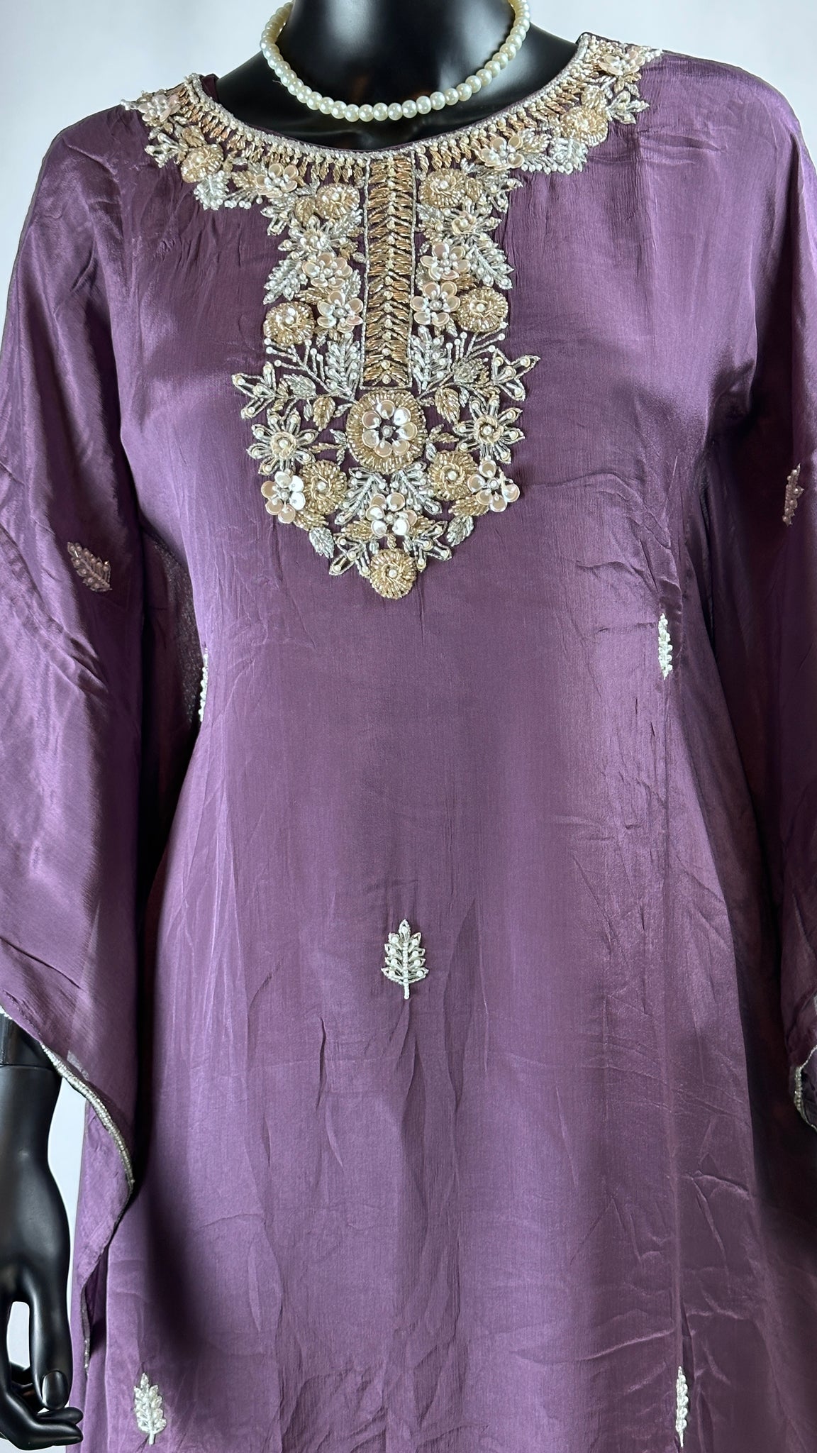 Dark Purple Kaftan 2 Piece set
