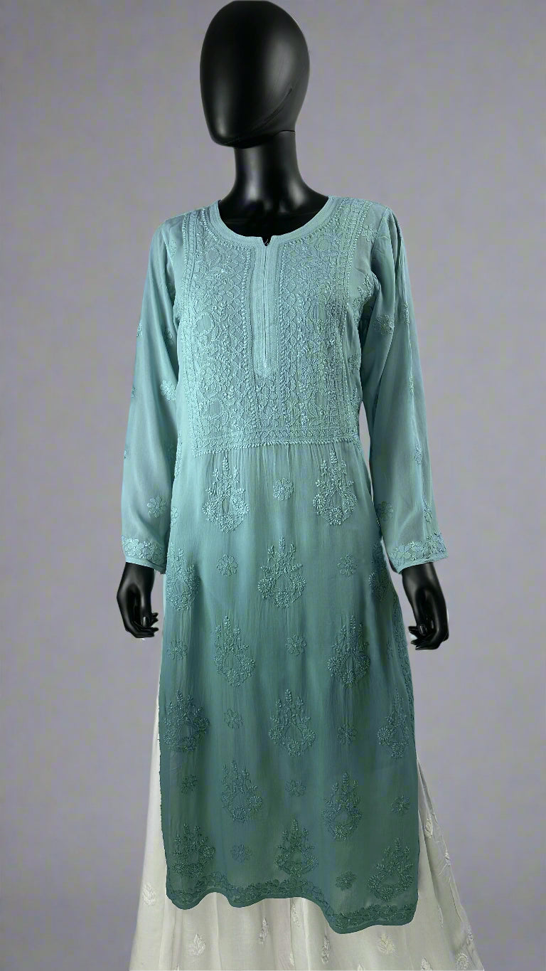 Sea Green Chikankari 2 piece set