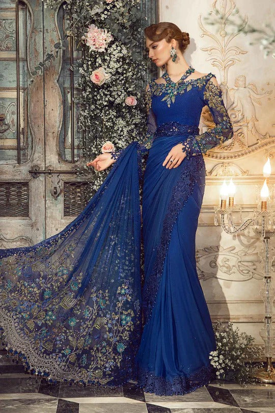 Navy Blue Ready to Wear Saree