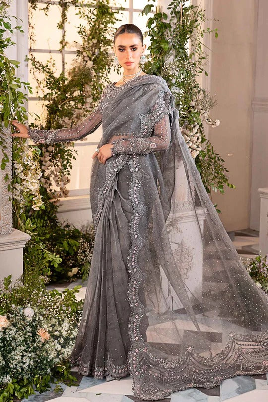 Grey Ready to Wear Saree