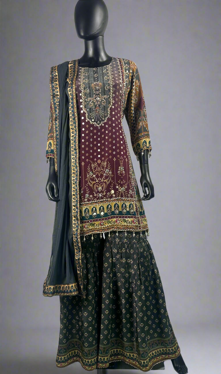 Rajwadi Print Gharara Set