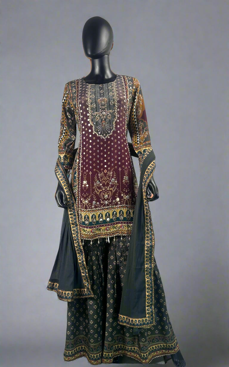 Rajwadi Print Gharara Set
