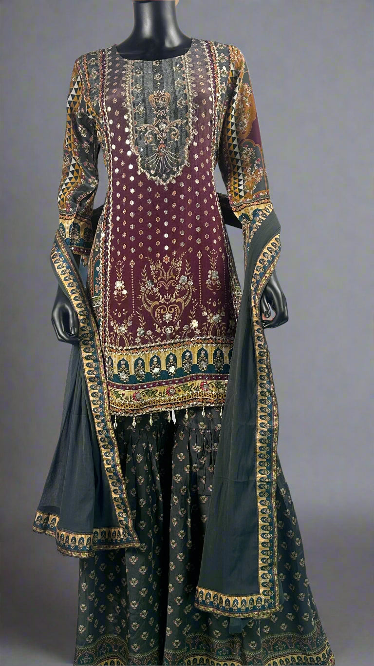 Rajwadi Print Gharara Set