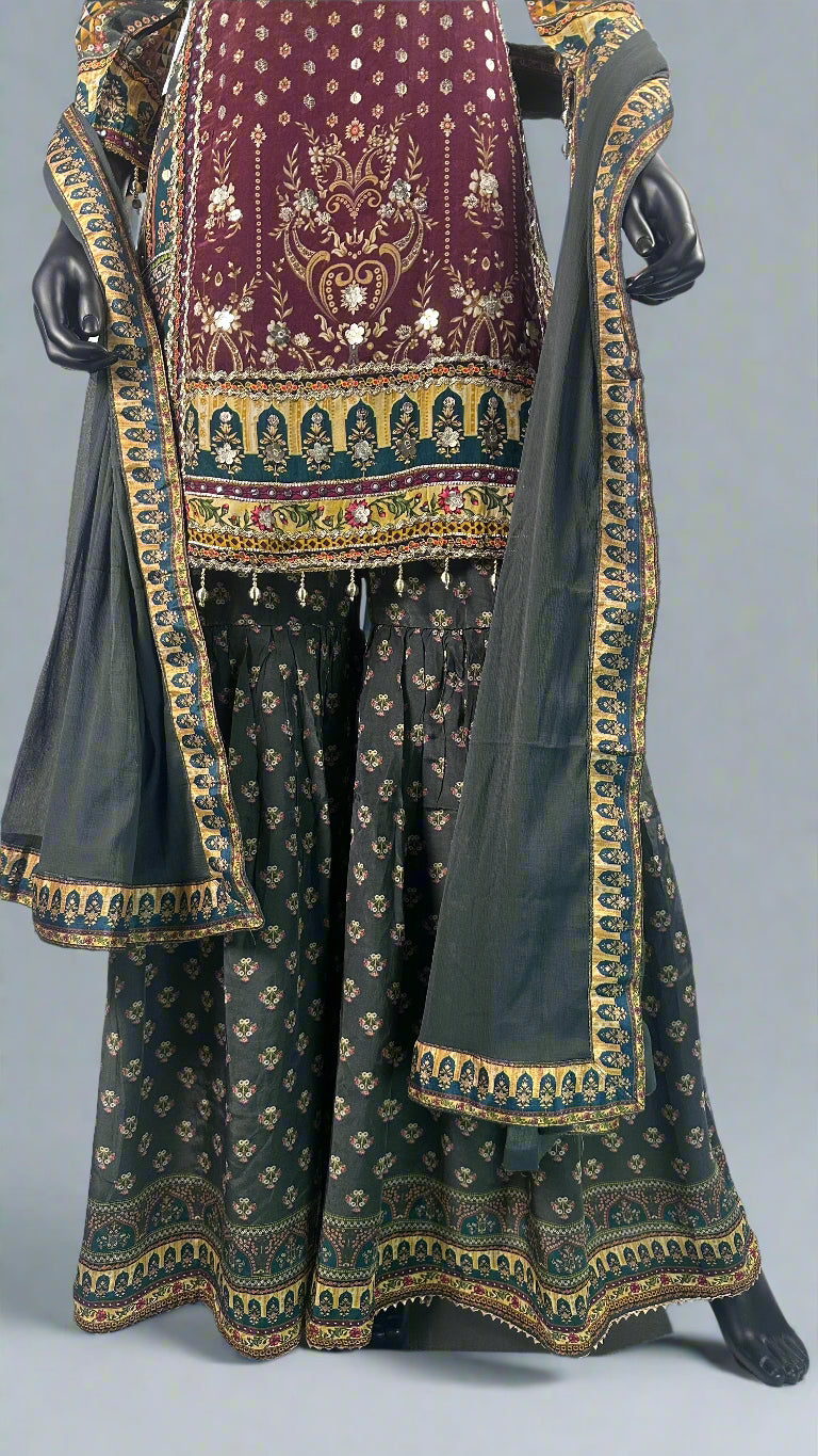 Rajwadi Print Gharara Set