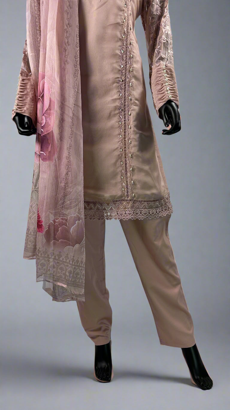 Peach Organza Straight
