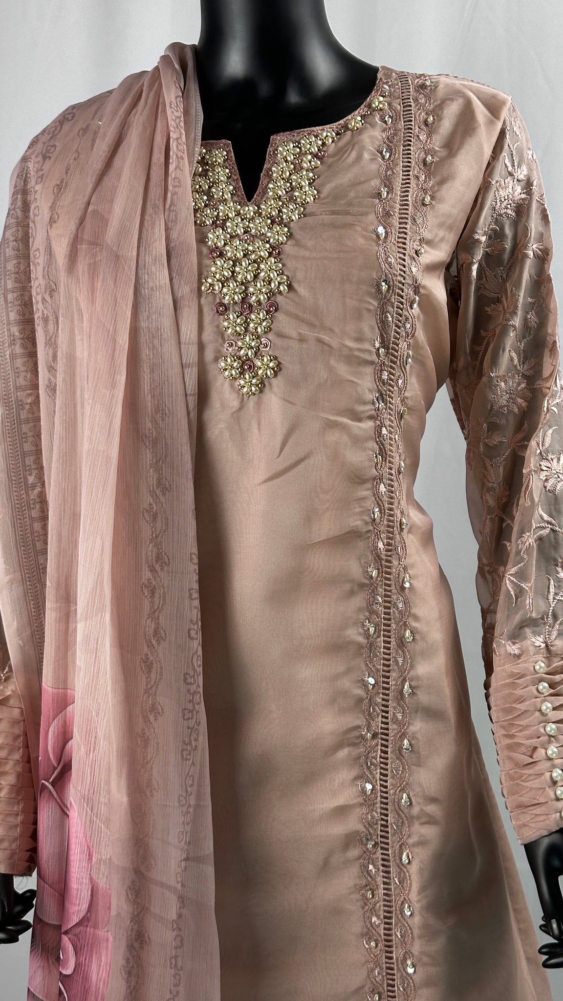 Peach Organza Straight