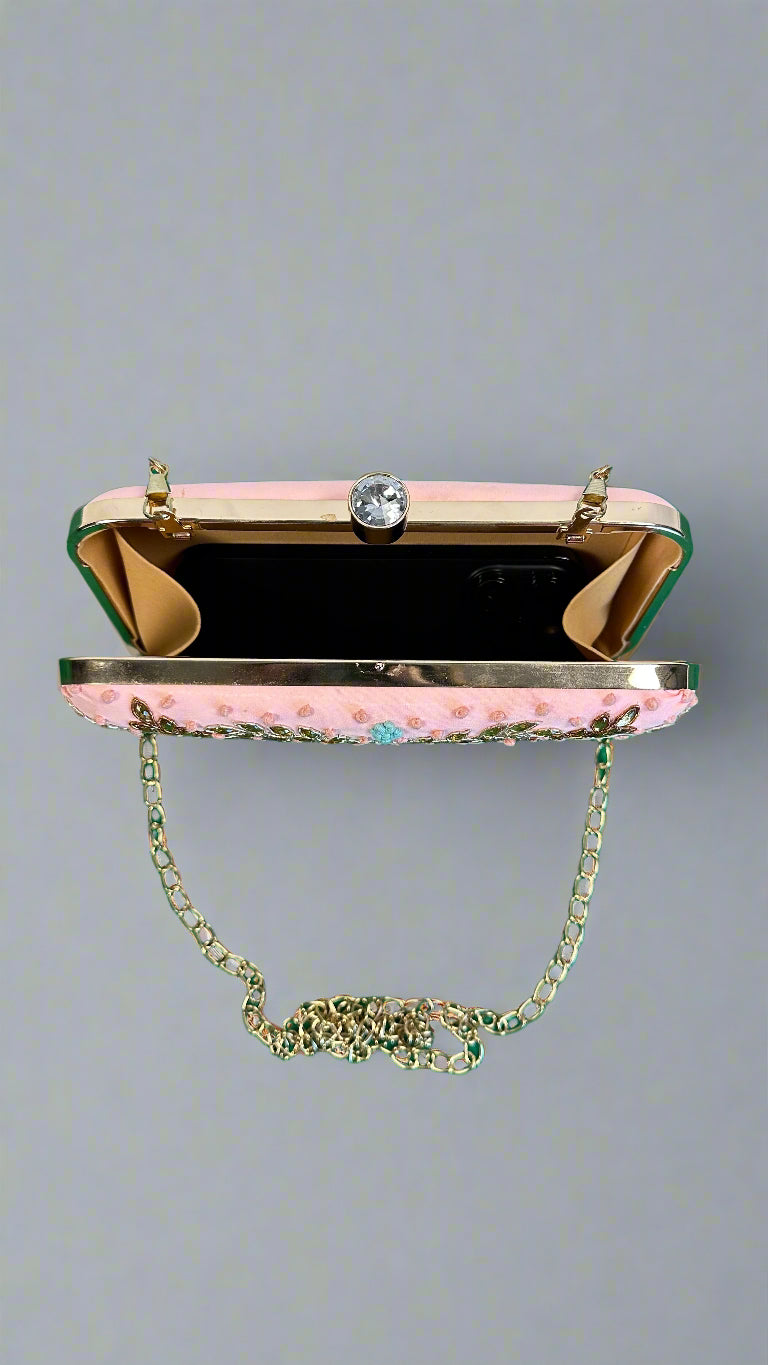 Pink Zardozi And Kundan Work