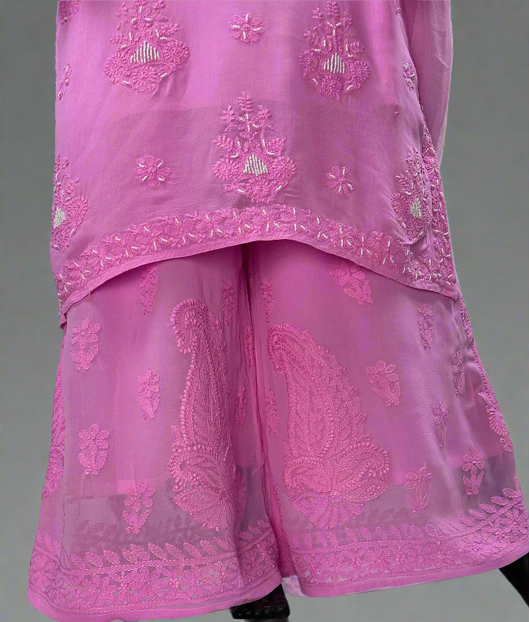 Pearl Work Chikankari 3 Piece Set