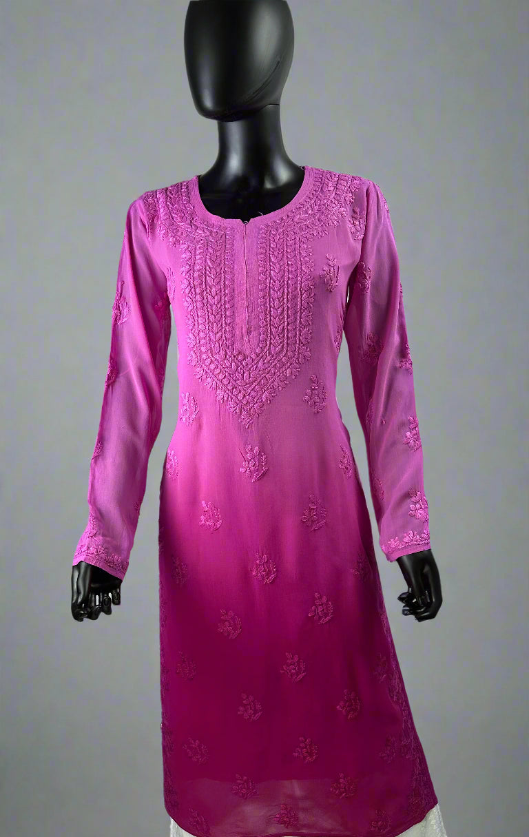 Dark Pink Chikankari 2 Piece Set