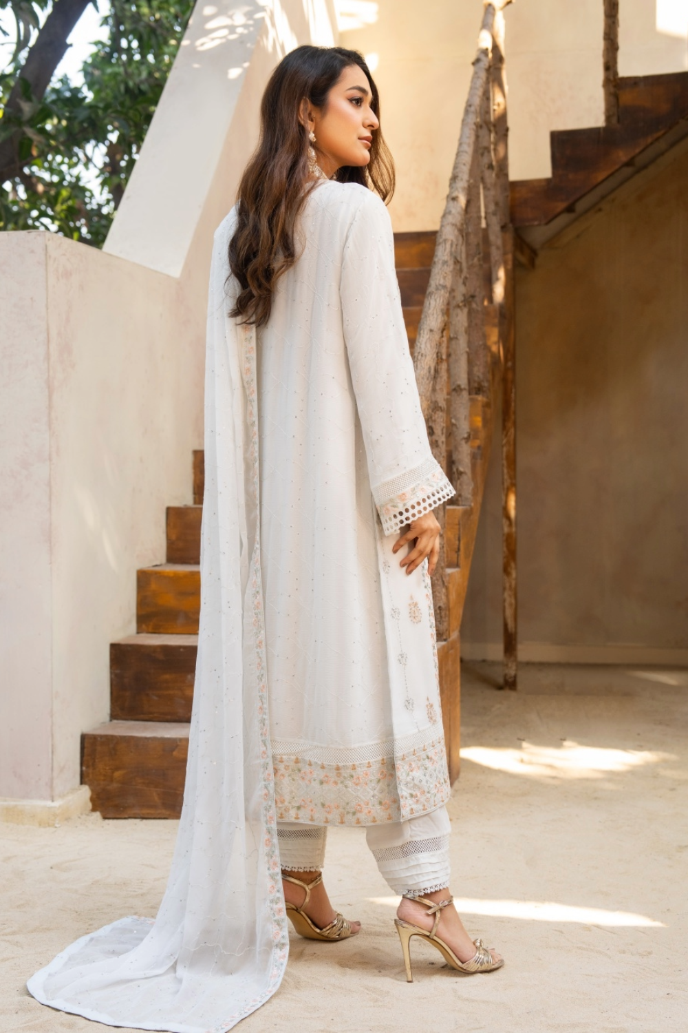 White Pakistani Suit