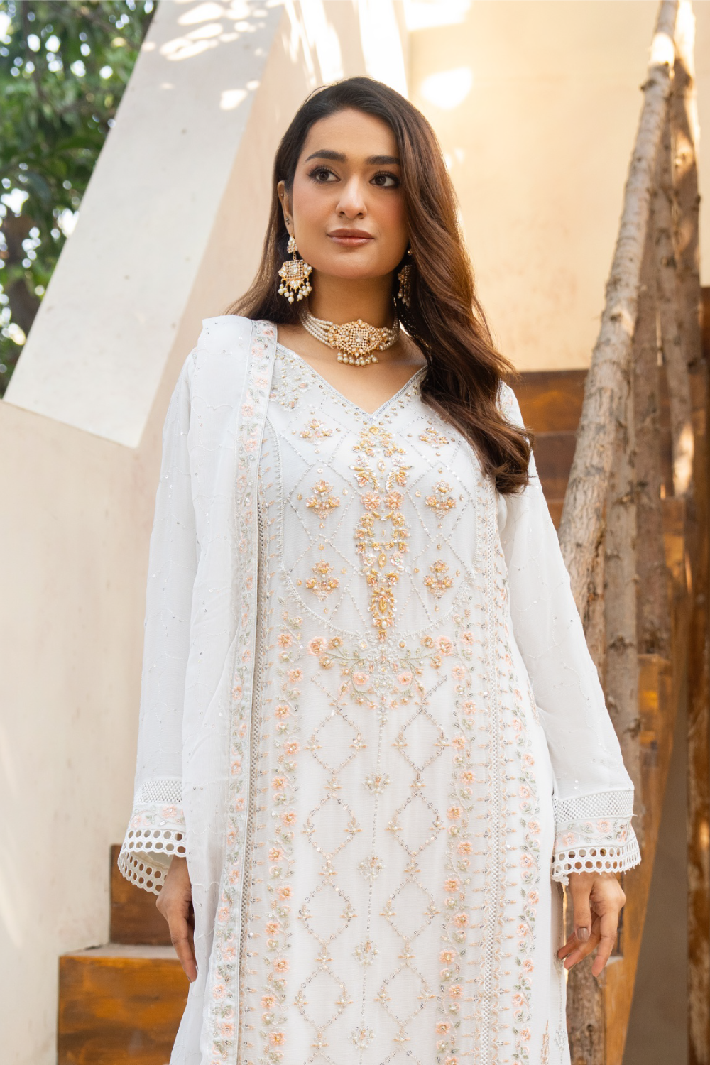 White Pakistani Suit