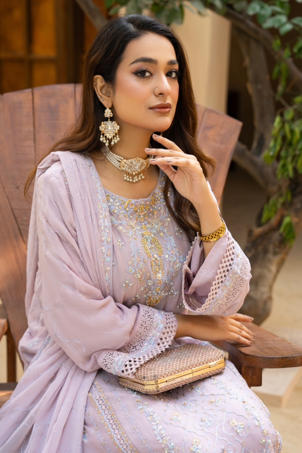 Violet Pakistani  Suit