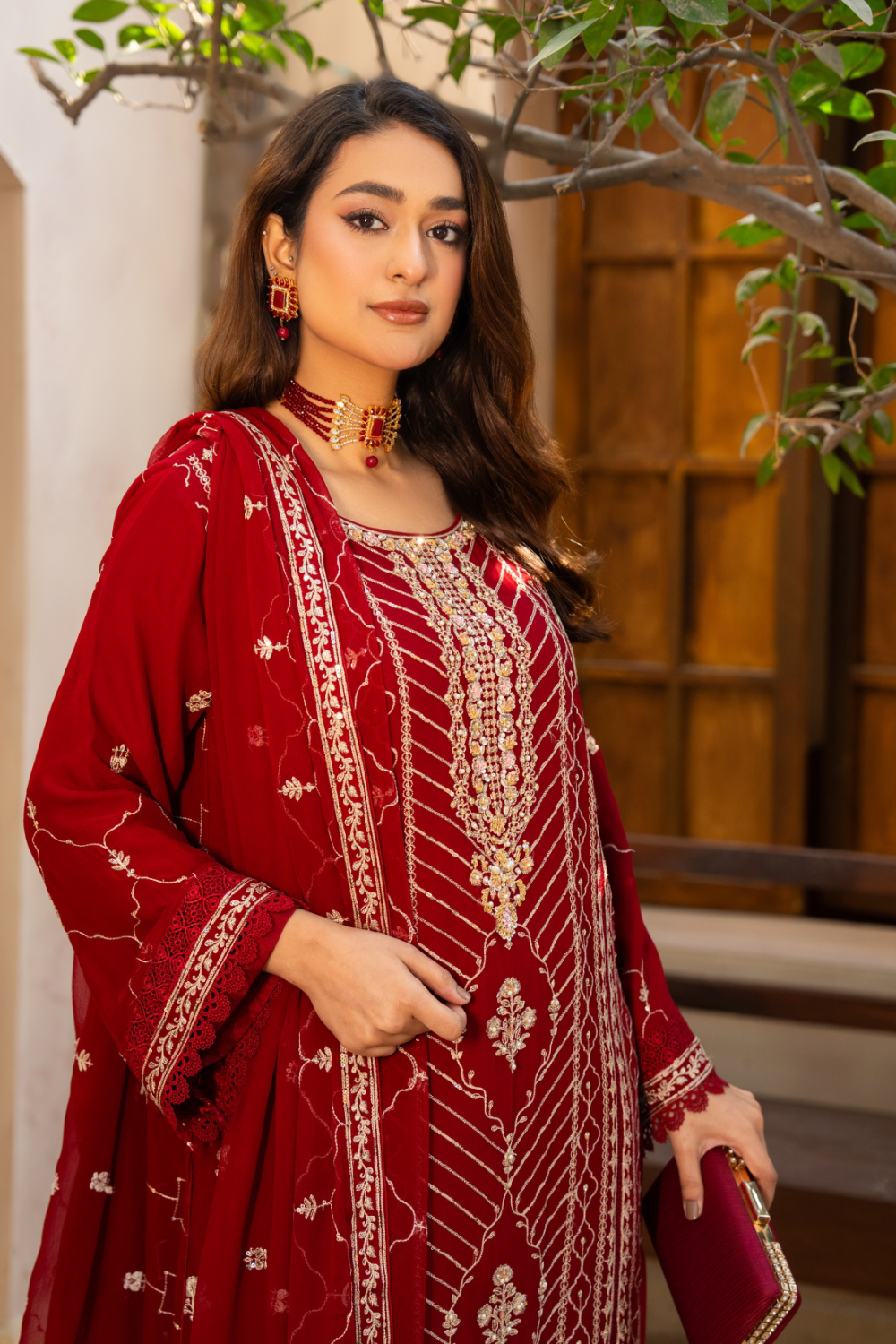 Maroon Pakistani Suit