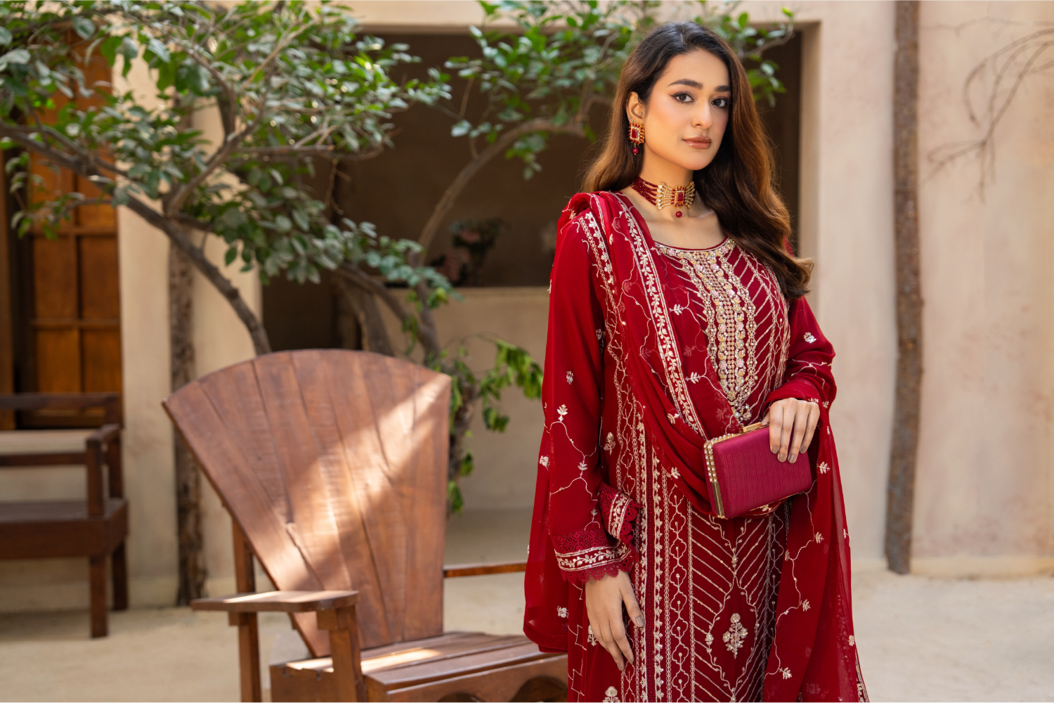 Maroon Pakistani Suit