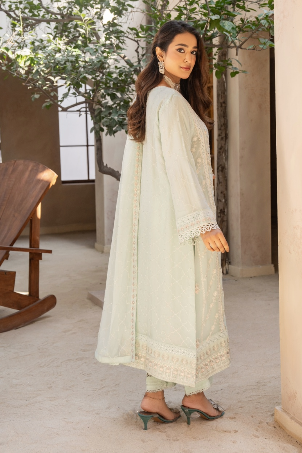 Pastel Blue Pakistani  Suit