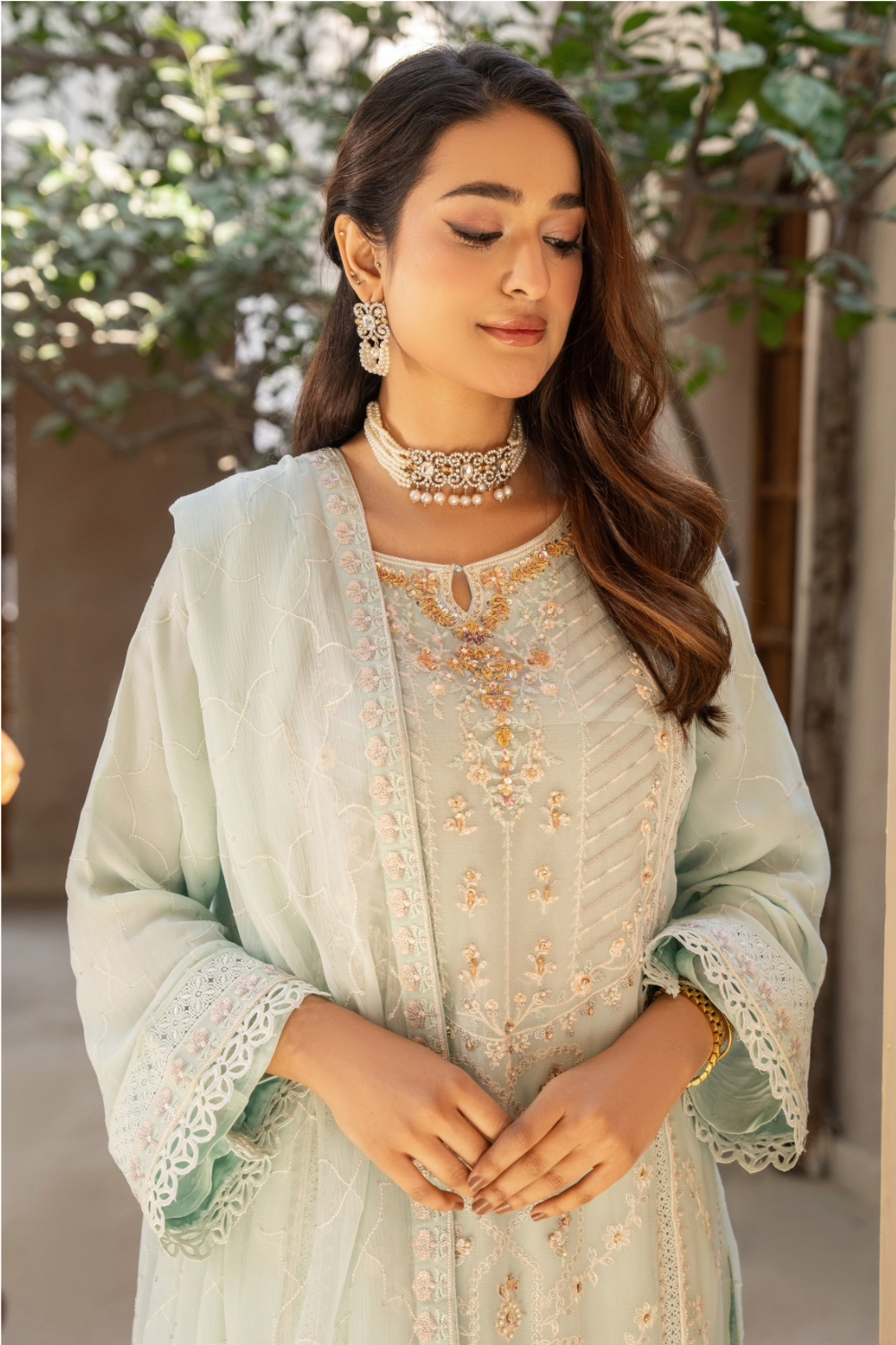 Pastel Blue Pakistani  Suit