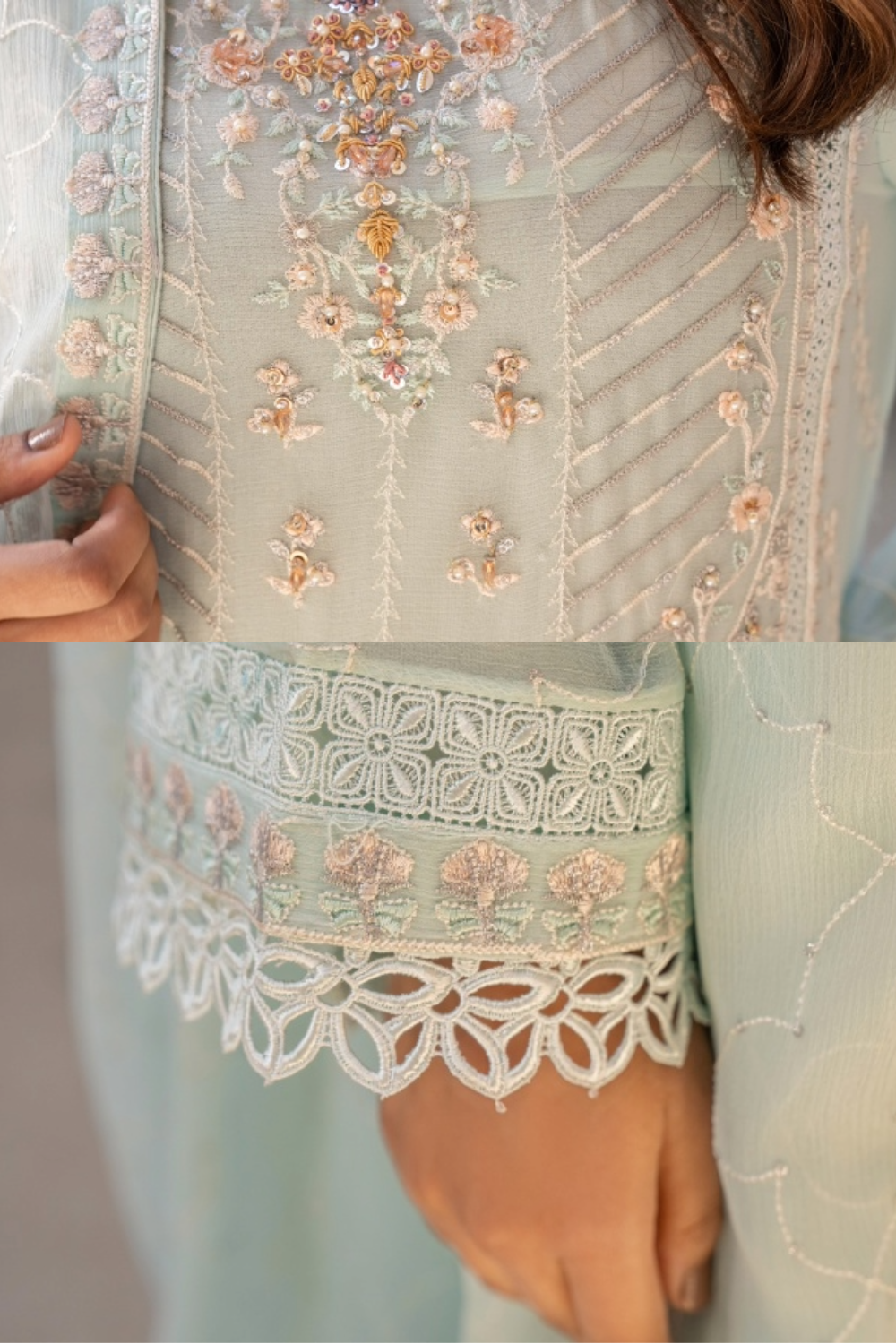 Pastel Blue Pakistani  Suit