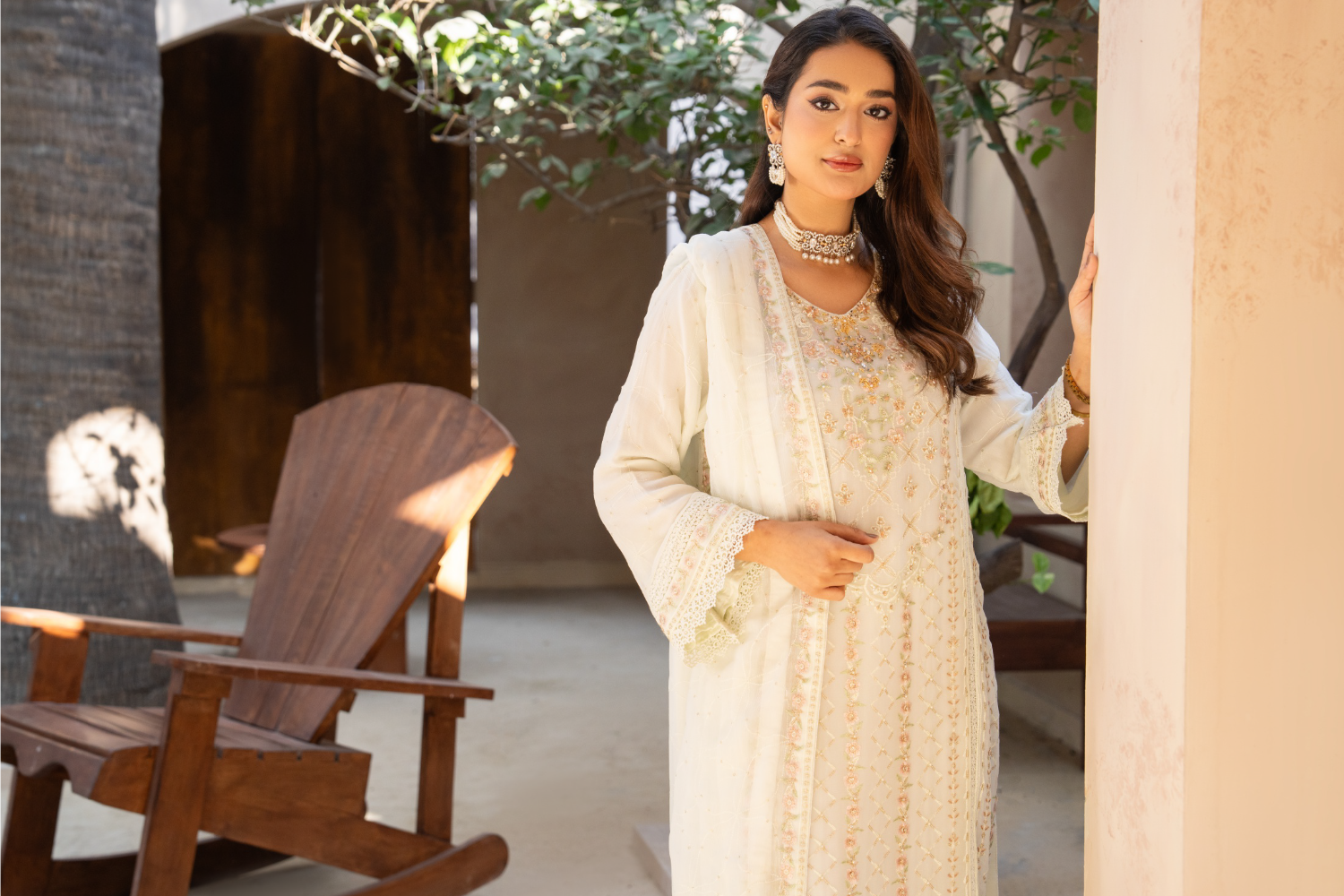 Pista Green Pakistani Suit