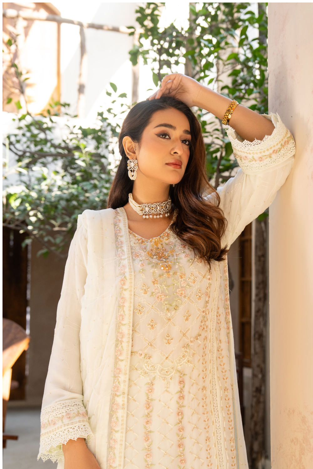 Pista Green Pakistani Suit
