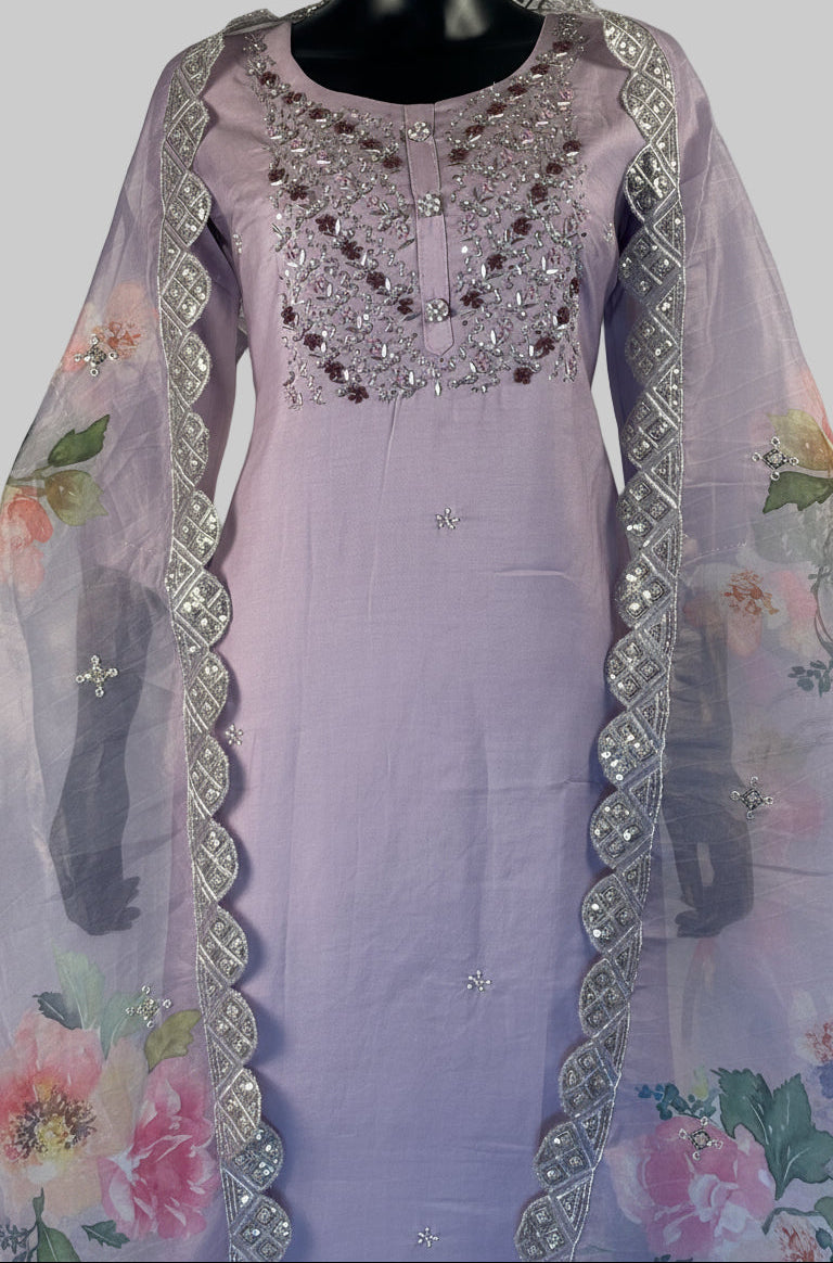 Lavender Straight Cut Suit