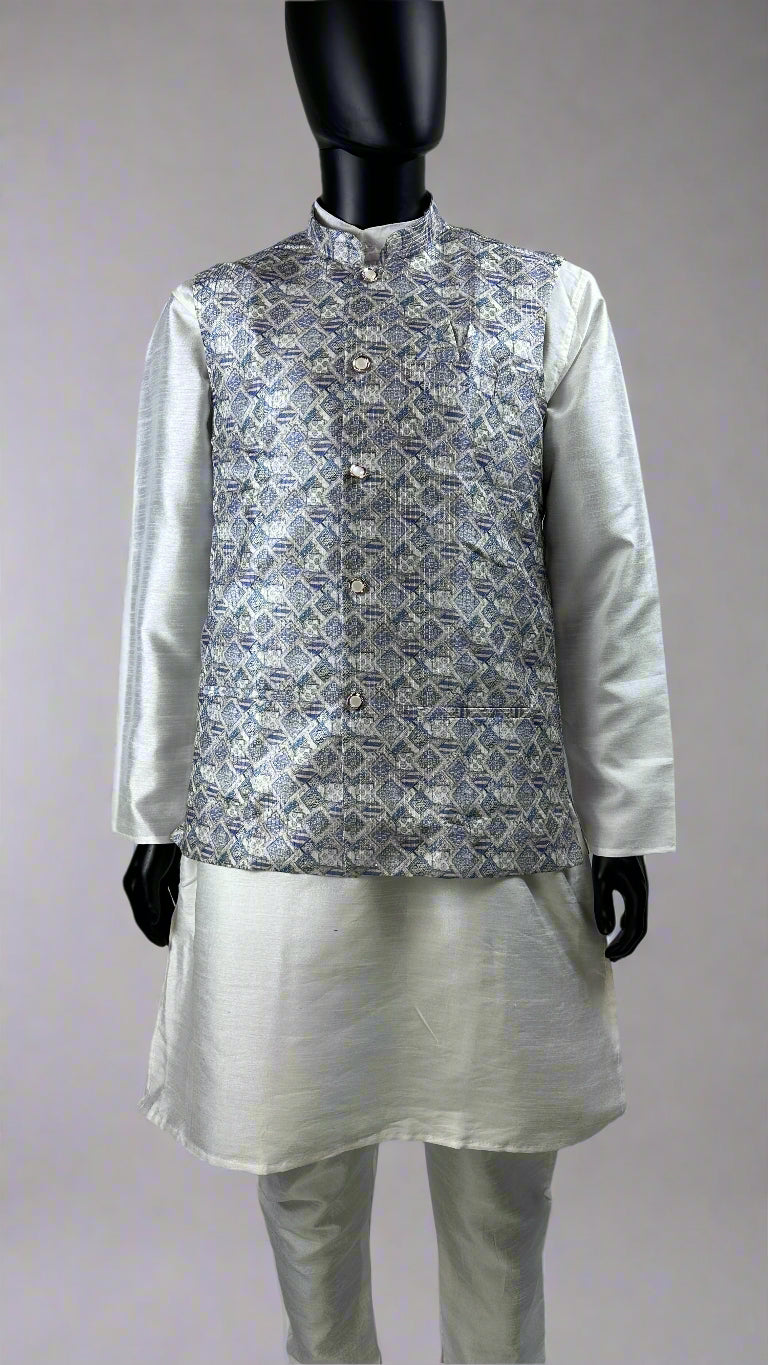 Waistcoat Kurta 3 Piece Set