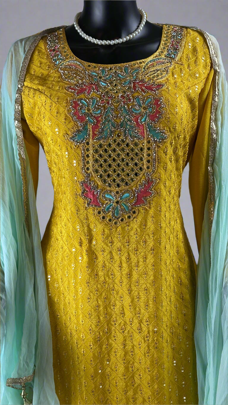 Yellow, Blue Gharara