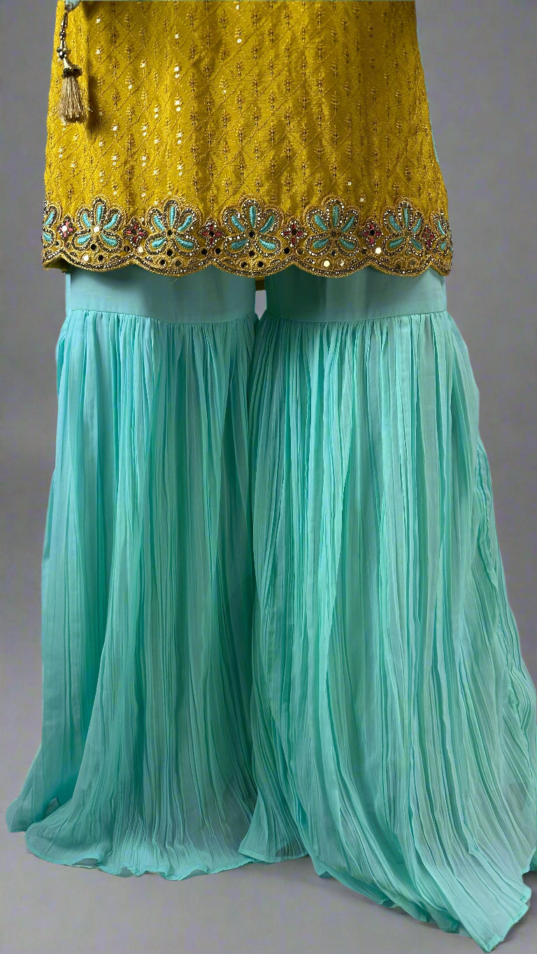 Yellow, Blue Gharara
